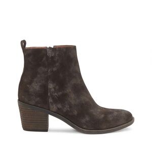 Lucky Brand Natania Ankle Boot Bracken Brown Suede Size 7.5